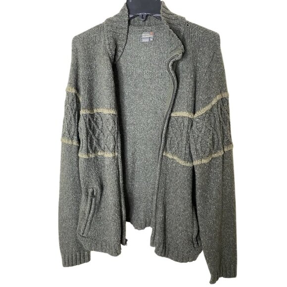 Royal Robbins M Wool-Blend Zip Cardigan Jacket Grandpa Sweater Vintage - Picture 2 of 8